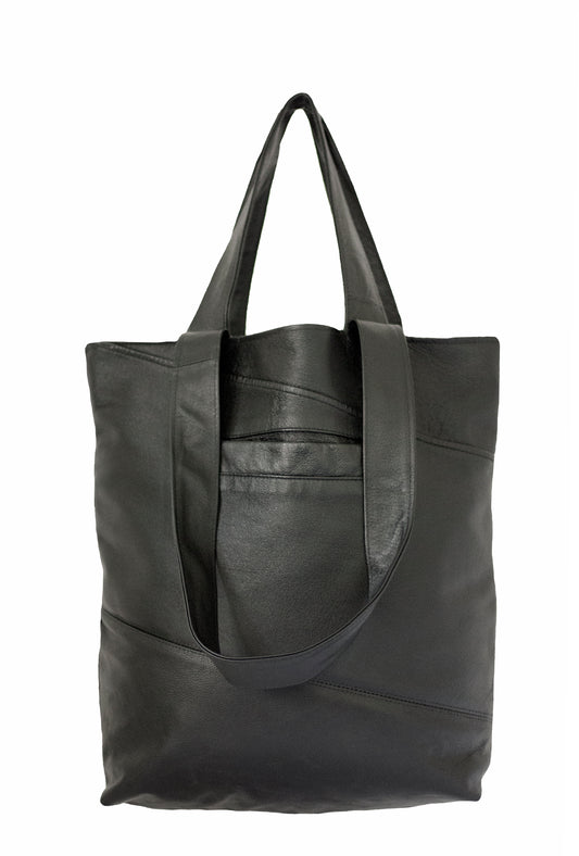 Reclaimed leather Air Filter tote bag