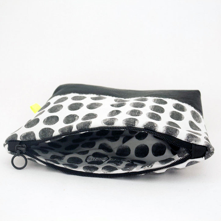 Trim Clips purse with reclaimed leather