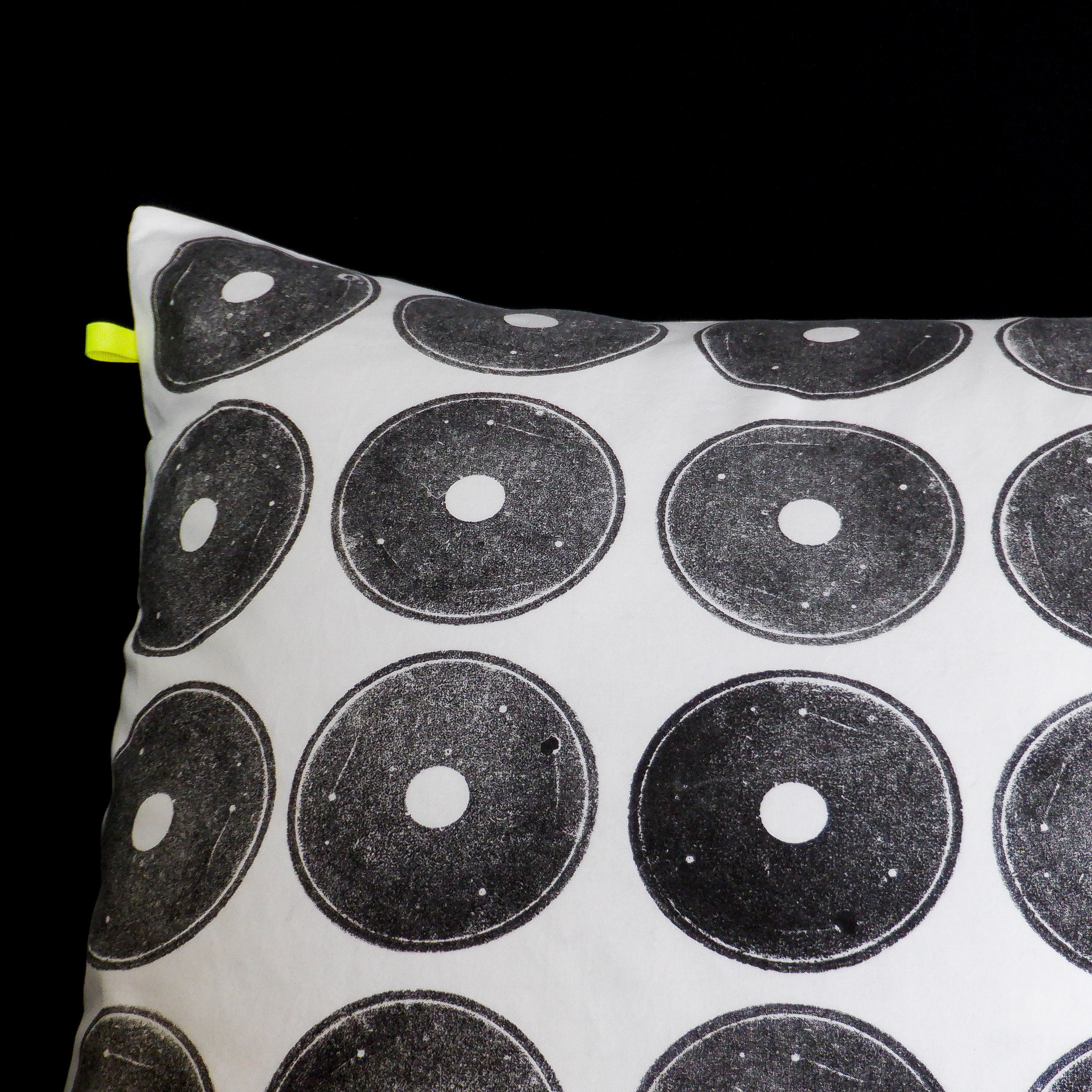 Black circle clearance pillow